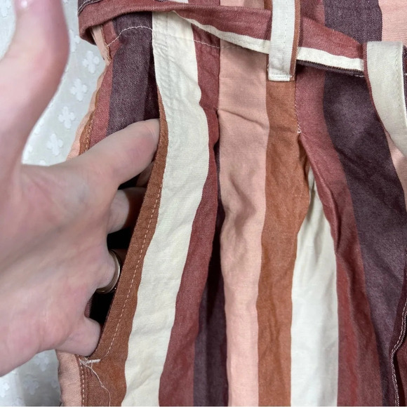 Madewell‎ Pink Striped Paperbag Tie Shorts - Picture 4 of 6